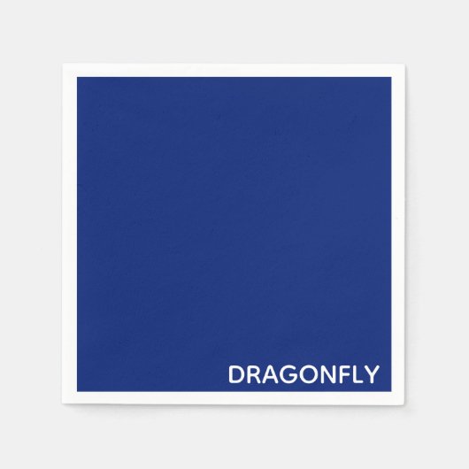 Serviette En Papier Nom de la couleur bleue de la libellule (Devant)