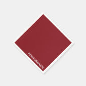 Serviette En Papier Nom de la couleur rouge de la grenade (Coin)