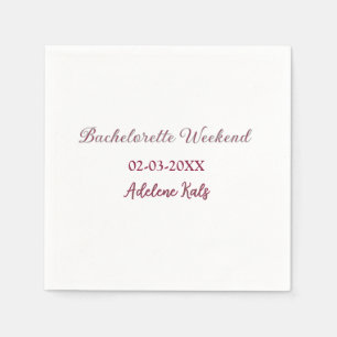 Serviette En Papier nom de la fête de fiançailles maron date douche de