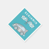 Serviette En Papier Nom de l'âge de la voiture de course mignonne Fête (Coin)