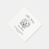 Serviette En Papier Nom de l'animal Golden Retriever Dessin Chien Mari (Coin)
