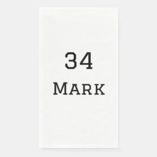 Serviette En Papier nom de l'équipe ajouter nom du joueur date sports