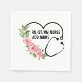 Serviette En Papier Nom de l'infirmière étudiante-inscrite-ancienne (Devant)