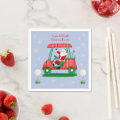 Serviette en papier nom de Noël de Santa dans le c (En situation)