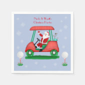 Serviette en papier nom de Noël de Santa dans le c (Devant)