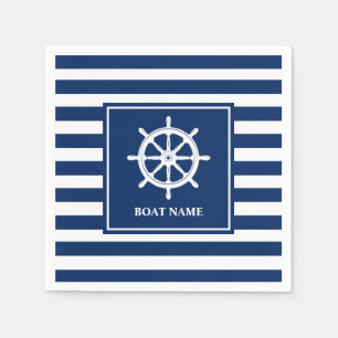 Serviette En Papier Nom de votre bateau Navires nautiques Chauffage de