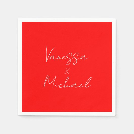 Serviette En Papier Nom d'écriture professionnelle mariage personnalis (Devant)