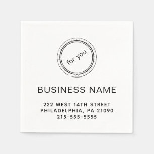 Serviette En Papier Nom d'entreprise moderne ou logo Napkins