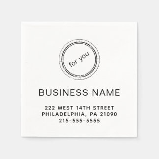 Serviette En Papier Nom d'entreprise moderne ou logo Napkins