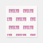 Serviette En Papier Nom d'Evelyn (Devant)