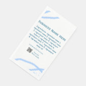 Serviette En Papier Nom d'ingrédient ajouter nom d'entreprise site Web (Coin)