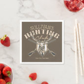 Serviette En Papier Nom du chasseur sur mesure Deer Trophy Rifle Hunte (En situation)