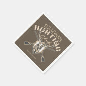Serviette En Papier Nom du chasseur sur mesure Deer Trophy Rifle Hunte (Coin)