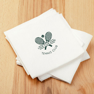Serviette En Papier Nom du club de sport Tennis Icons Livre de logo ve