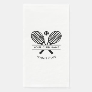 Serviette En Papier Nom du Country Club Motif de raquettes de tennis p