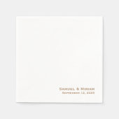 Serviette En Papier Nom du couple 50e anniversaire de mariage (Devant)