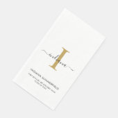 Serviette En Papier Nom du monogramme du diplôme Partie de script (Coin)