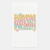 Serviette En Papier Nom du monogramme rose d'été Super (Devant)