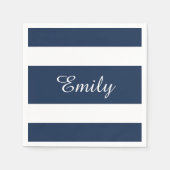 Serviette En Papier Nom du Motif Modern Blue Stripes (Devant)