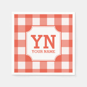 Serviette En Papier Nom du motif utilisé monogrammé