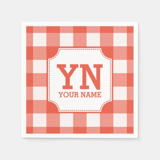Serviette En Papier Nom du motif utilisé monogrammé (Devant)