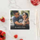 Serviette En Papier Nom du script photo favori personnalisé (En situation)