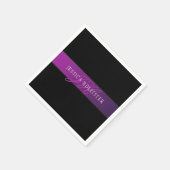 Serviette En Papier Nom élégant & initiale/s monogrammée/s (Coin)