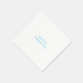 Serviette En Papier Nom élégant simple et moderne professionnel (Coin)