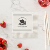 Serviette En Papier Nom et logo du bateau Nautique moderne (En situation)