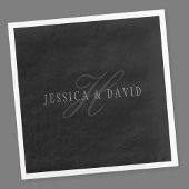 Serviette En Papier Nom et nom de famille des couples Monogramme