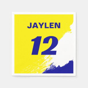 Serviette En Papier Nom et numéro de course Sports