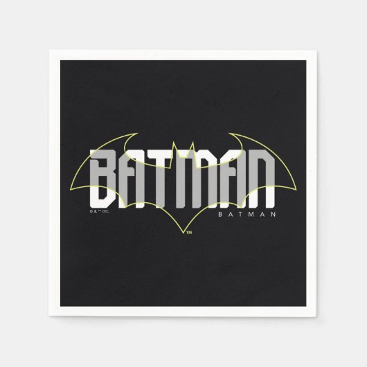 Serviette En Papier Nom Hi-Tech Graphique de Batman (Devant)