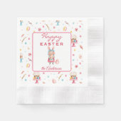Serviette En Papier Nom, Joli Cocktail Pâques Coin (Devant)