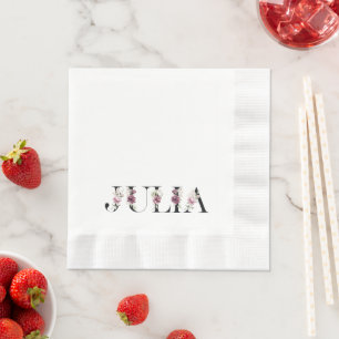 Serviette En Papier Nom Julia