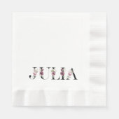 Serviette En Papier Nom Julia (Devant)