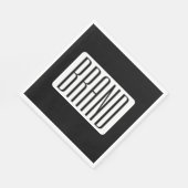 Serviette En Papier Nom moderne ou nom de marque modifiable pour l'ent (Coin)