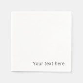 Serviette En Papier Nom modifiable minimal simple ou autre texte (Devant)