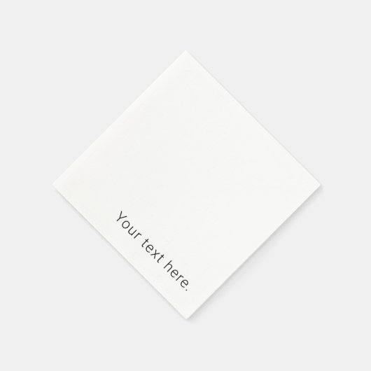 Serviette En Papier Nom modifiable minimal simple ou autre texte (Coin)