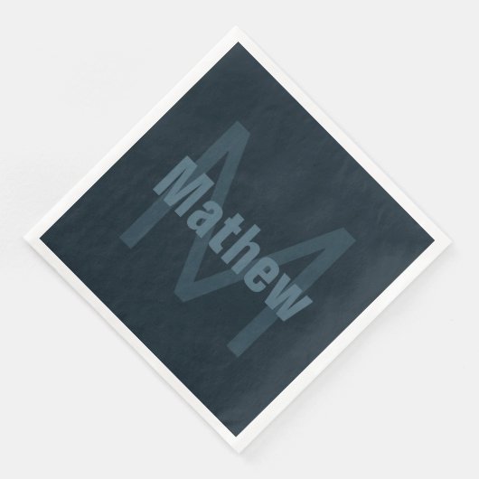 Serviette En Papier Nom modifiable moderne (Coin)