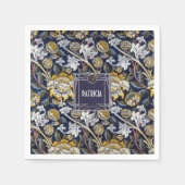 Serviette En Papier Nom monographique William Morris Sunflower (Devant)