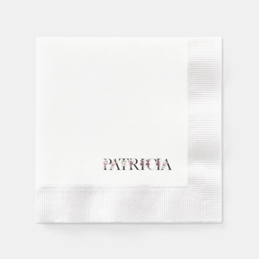Serviette En Papier Nom Patricia (Devant)