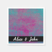 Serviette En Papier Nom personnalisable texture de grunge Abstraite (Devant)