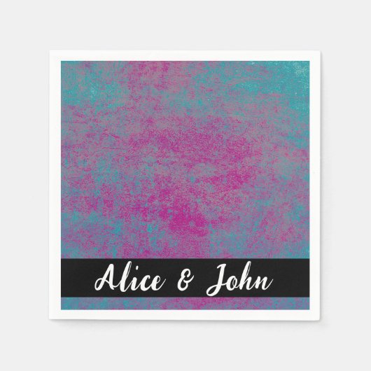 Serviette En Papier Nom personnalisable texture de grunge Abstraite (Devant)