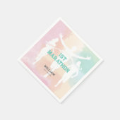 Serviette En Papier Nom personnalisé 1ère fête de fête du marathon (Coin)