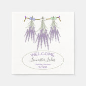 Serviette En Papier Nom personnalisé Accueil Lavande séchée Bundles Br (Devant)