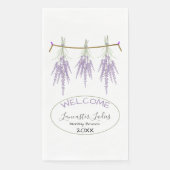 Serviette En Papier Nom personnalisé Accueil Lavande séchée Bundles Br (Devant)