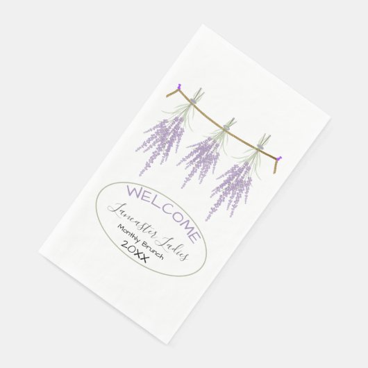 Serviette En Papier Nom personnalisé Accueil Lavande séchée Bundles Br (Coin)