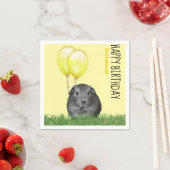 Serviette En Papier Nom personnalisé Anniversaire Guinée Cochon Ballon (En situation)