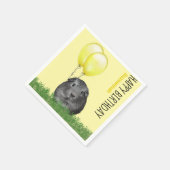 Serviette En Papier Nom personnalisé Anniversaire Guinée Cochon Ballon (Coin)
