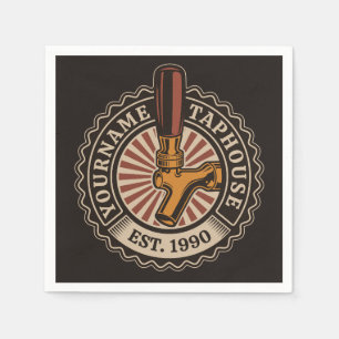 Serviette En Papier NOM Personnalisé Artisanat Bière Taphouse Brasseri